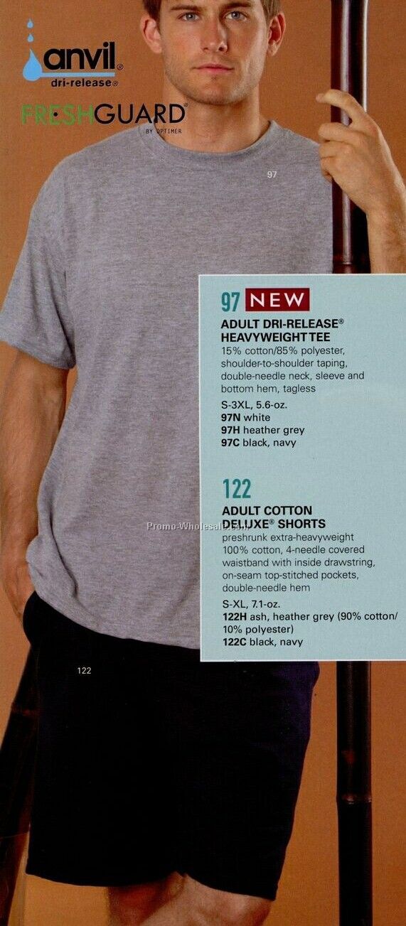 Anvil Adult Cotton Deluxe Shorts - Colors (S-xl)