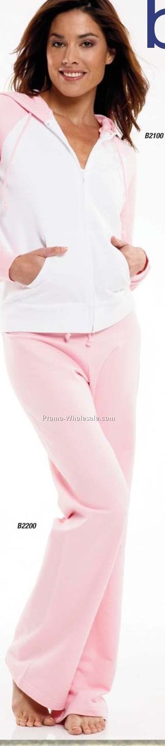 Bella Ladies Fleece Straight Leg Sweatpants - White (2xl)