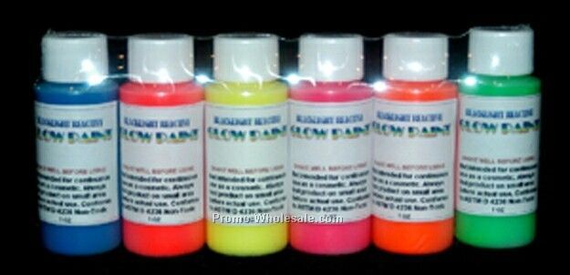 Black Light Fluorescent Paint - 6 Colors