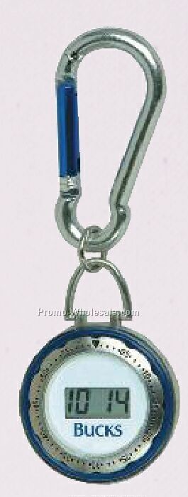 Blue Carabiner Clip Watch