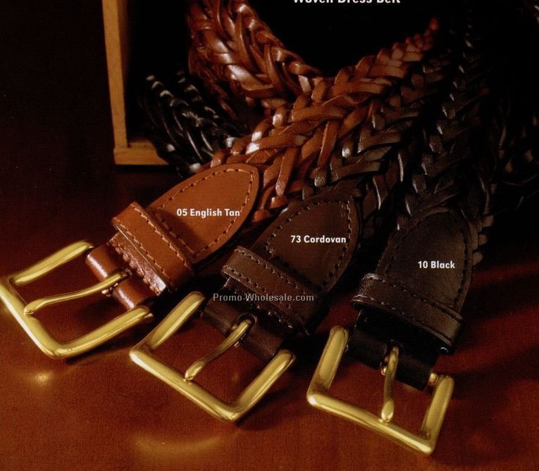 Braided Leather Dress Belts / 1st Oversize