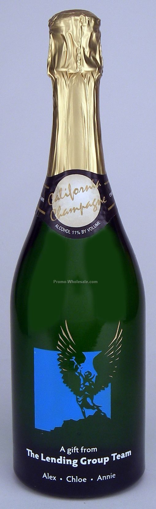 California Sparkling Wine, 750 Ml, 1 Deep Hand-etch, 3 Paint Fills