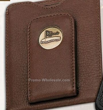 Cameo Credit Card Money Clip/ Tan Wallet W/ Laser Quick Insert