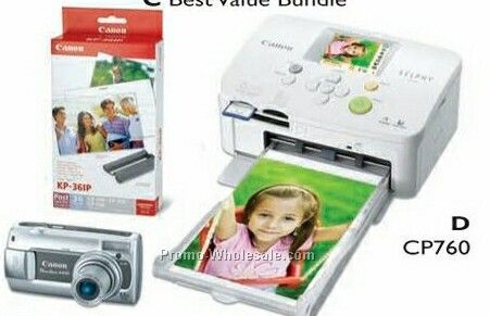 Canon Best Value Bundle Includes A470 Camera / Cp760 Printer / Paper & Ink