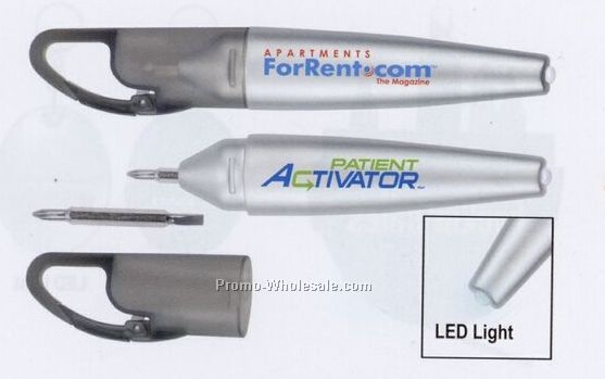 Carabiner LED Light W/ Screwdriver - Factory Direct (8-10 Weeks)