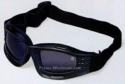 Children's Black Goggles W/ Shock Absorbent Guard