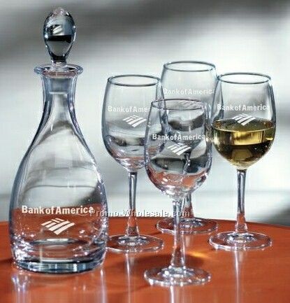 Classic Wine Set - 1 Decanter W/ 4 Glasses