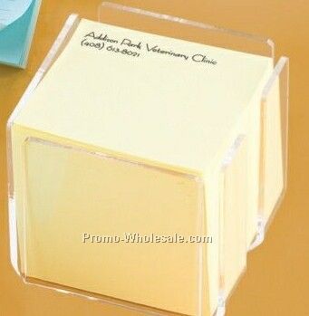 Clear Acrylic Sticky Note Holder - 2-3/4"