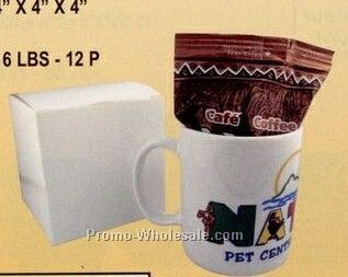 Coffee/Mug Gift Package - White (1 Coffee Choice/ 1 Mug)