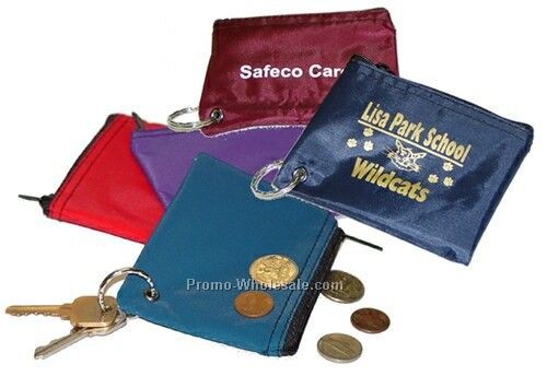 Coin Purse W/ Key Ring (4-1/4"x3-1/4")