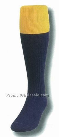 Colored Fold Over Top Soccer Tube Sock (7-11 Medium)