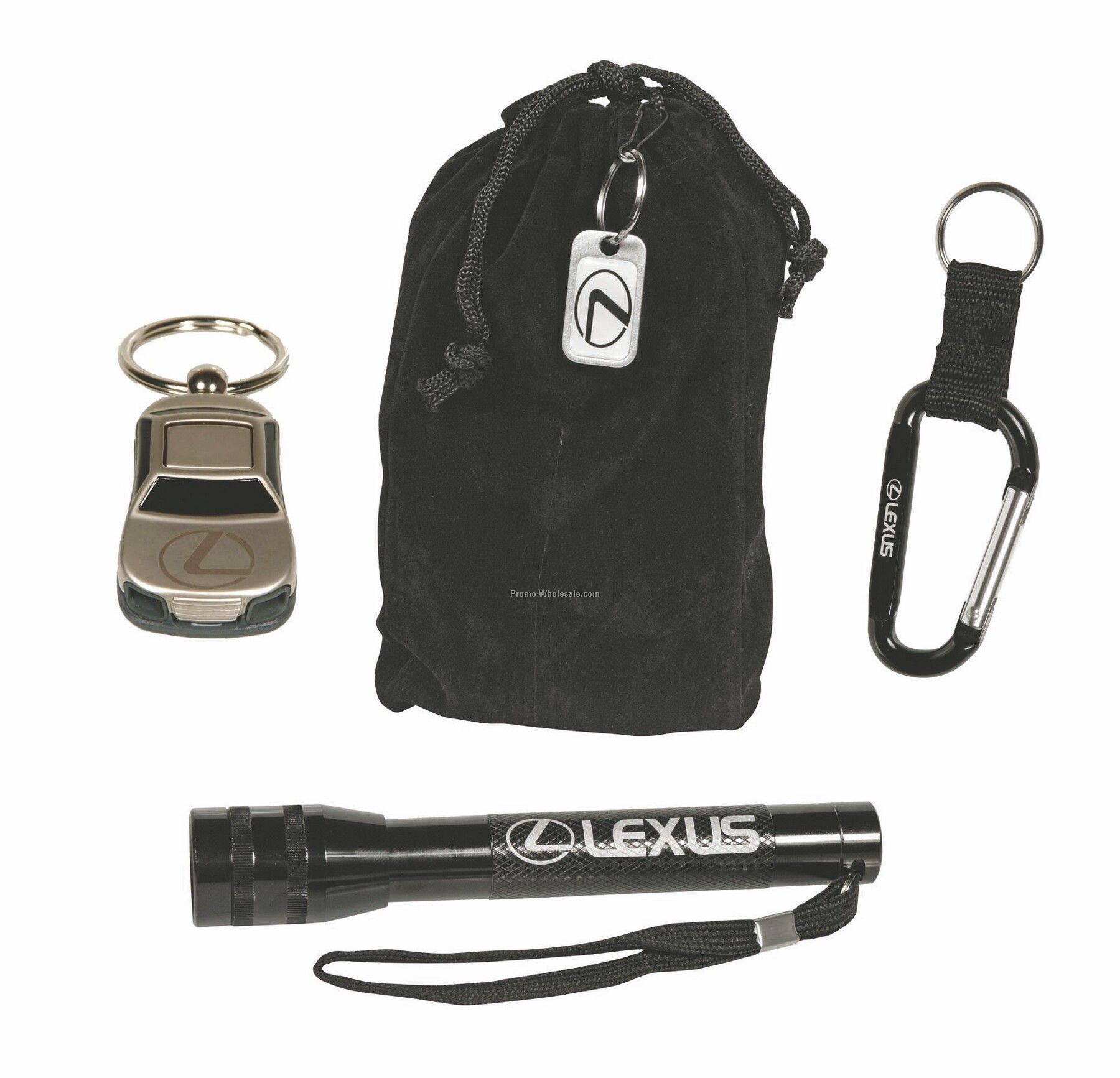 Commuter Gift Set With Flashlight / Carabiner / Keychain / Pouch