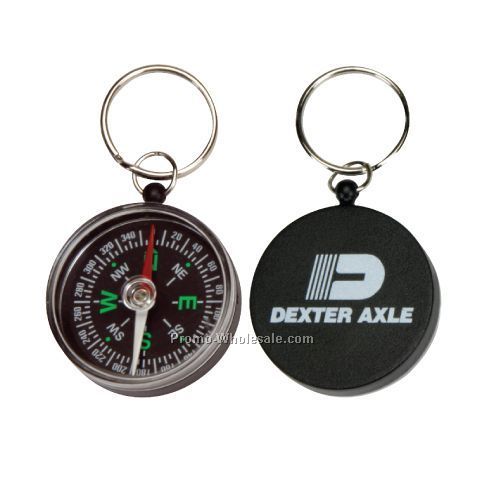 Compass With Conversions Keyring