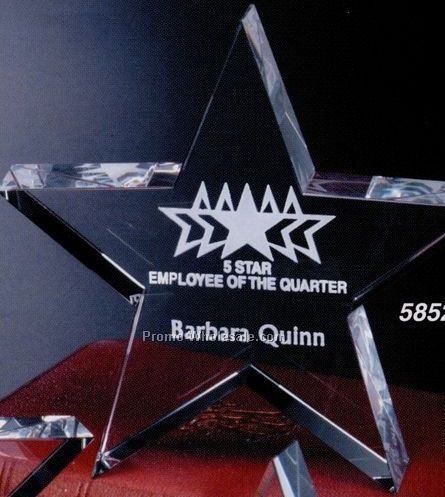 Crystal Tapered Star Award 6"