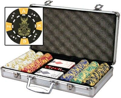 Custom Hot Stamped Poker Chip Set - 500 Chip Set