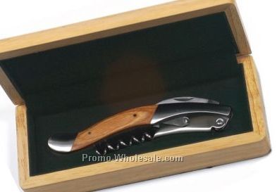 Da Vinci Gift Set With Dark Wood Handle Corkscrew