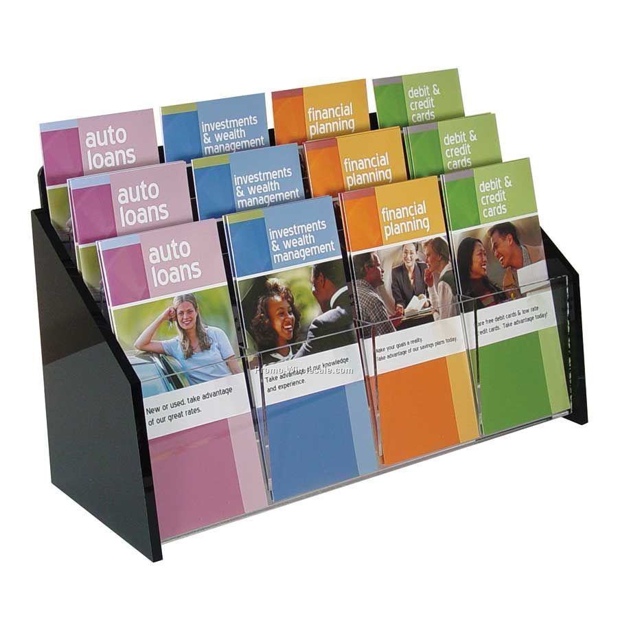 Deluxe 12-pocket Acrylic Brochure Holder - Wall