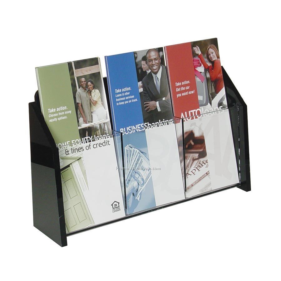 Deluxe 3-pocket Acrylic Brochure Holder - Wall