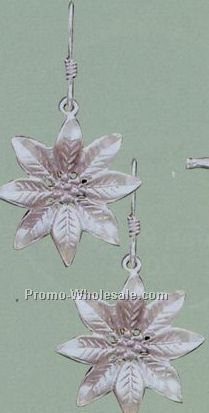 Distinctive Emblematic Jewelry - Sterling Silver Earrings (Flowers)