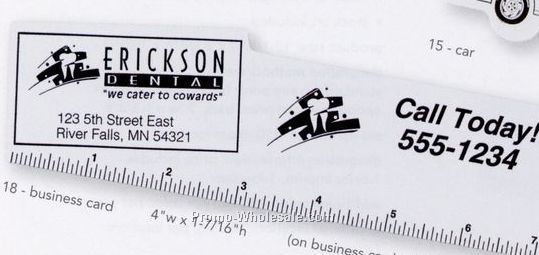 Econ-o-line 7" Shaped Ruler (Business Card)