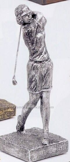Female Full Swing Golf Sculpture