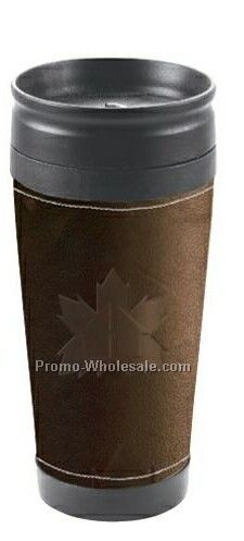 Flask And Tumbler Set With Brown Sleeve