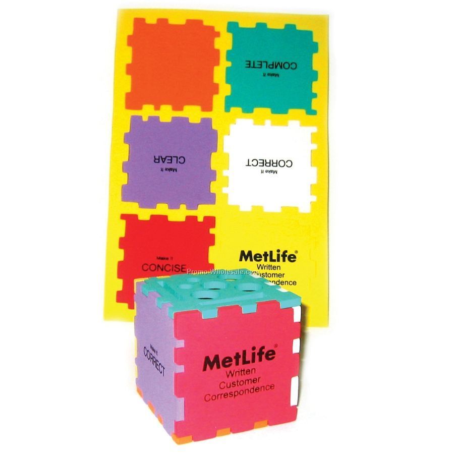 Foam Desktop Puzzle Cube 3" (Mixed Colors)