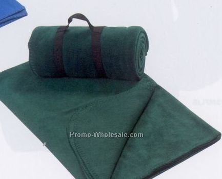 Forest Green Fleece Throw Blanket (Standard Service)