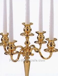 Gold Plated Candlelites 5 Light Candelabra