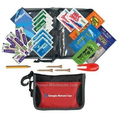 Golf First Aid Kit W/ Rain Poncho 7"x5" (Next Day Shipping)