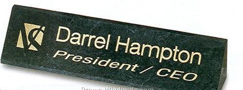 Green Marble Nameplate