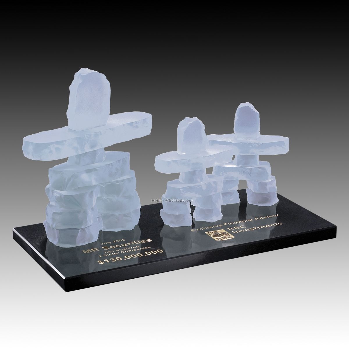 Inukshuk Family Of 3 On Marble Base