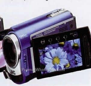 Jvc Blue Slim Hdd/ Microsd Hybrid Camcorder