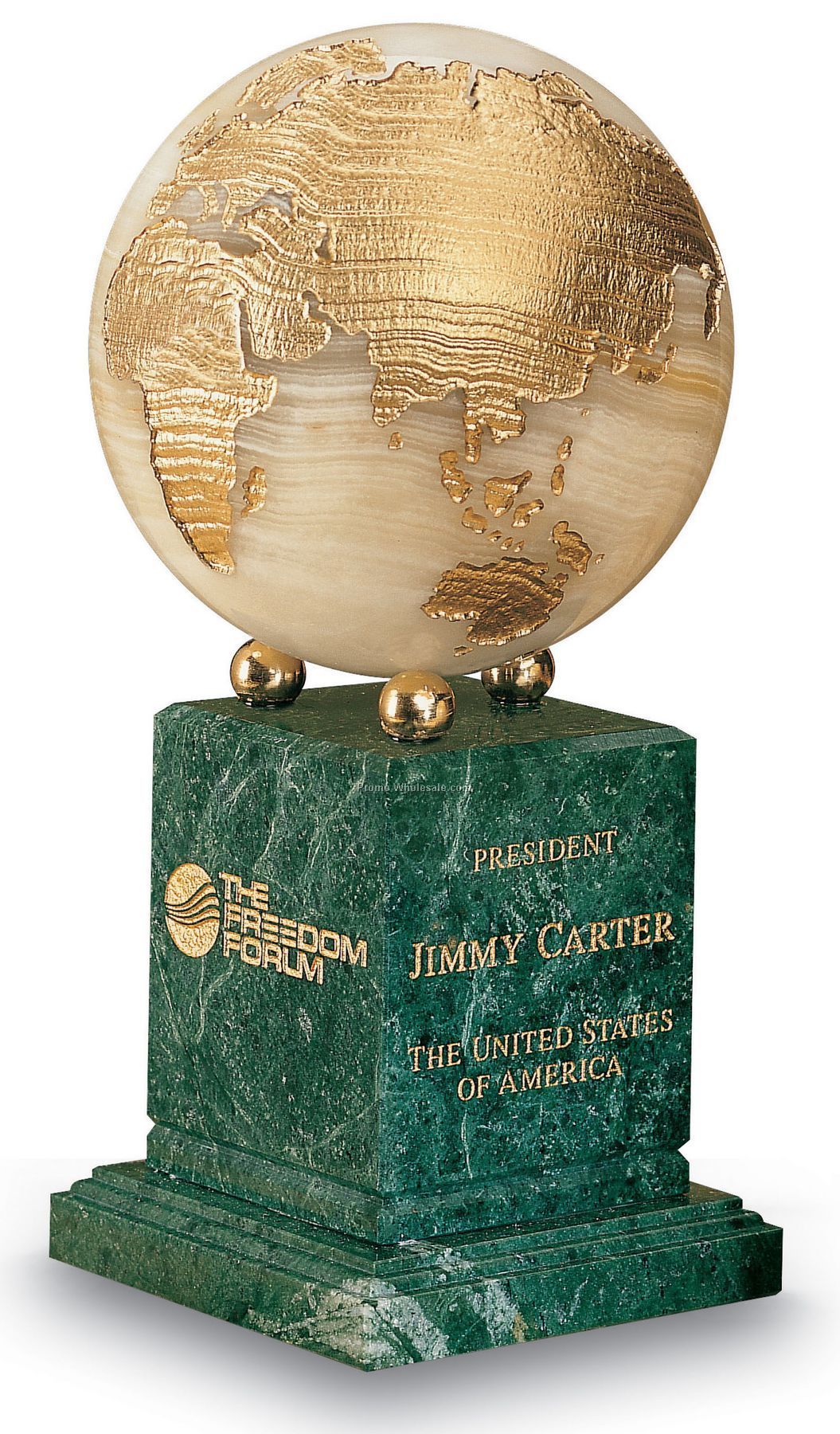 Large Cosmos Marble / Onyx Globe Award