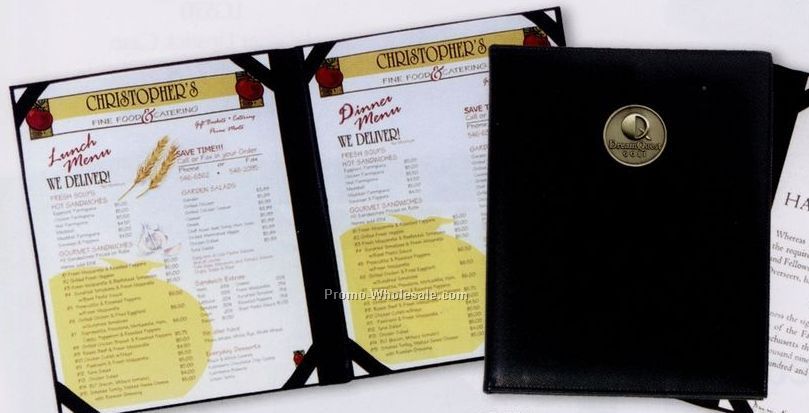 Leatherette Menu Cover & Certificate Holder