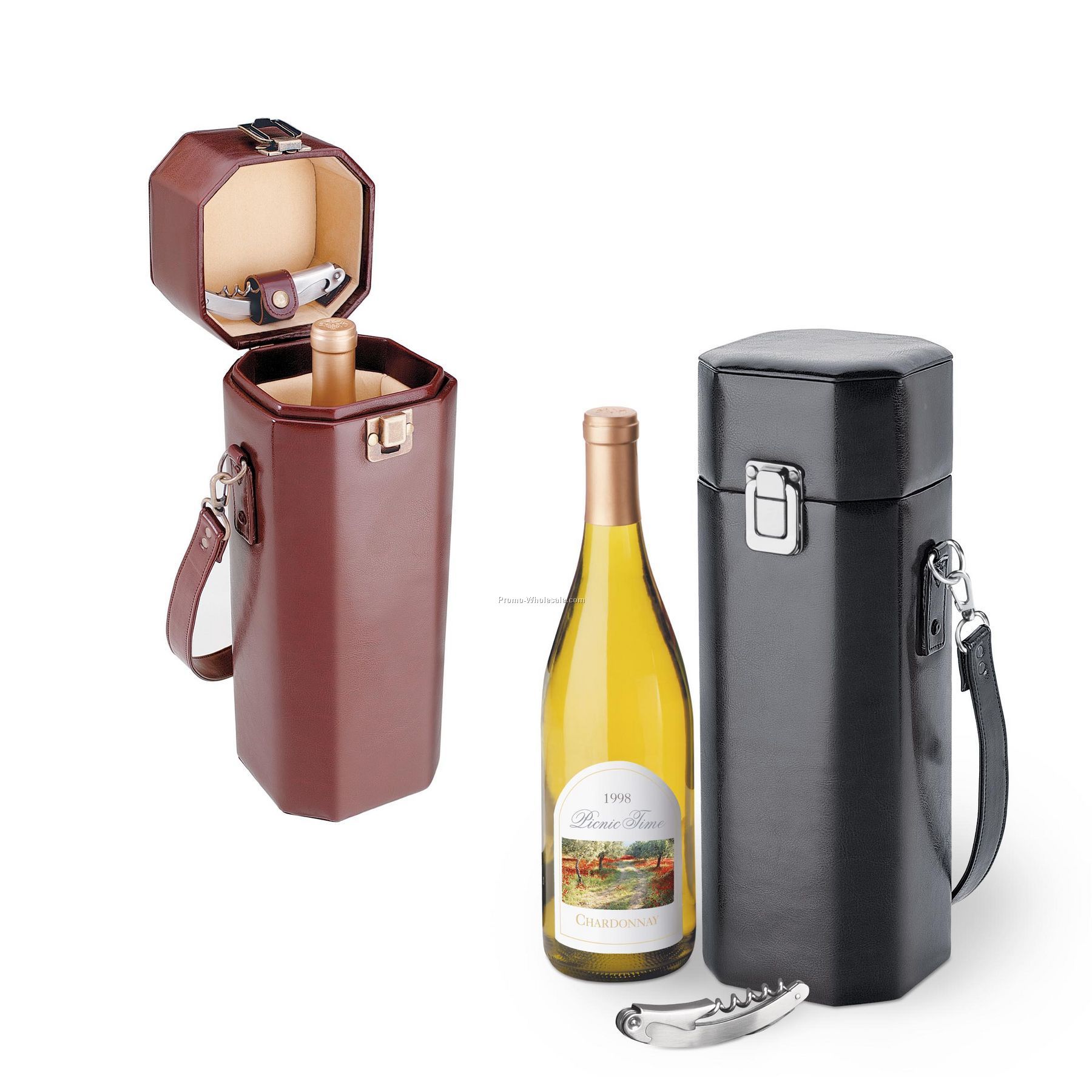 Legacy - Sonata Insulated Single Bottle Wine Case W/ Waiter Style Corkscrew