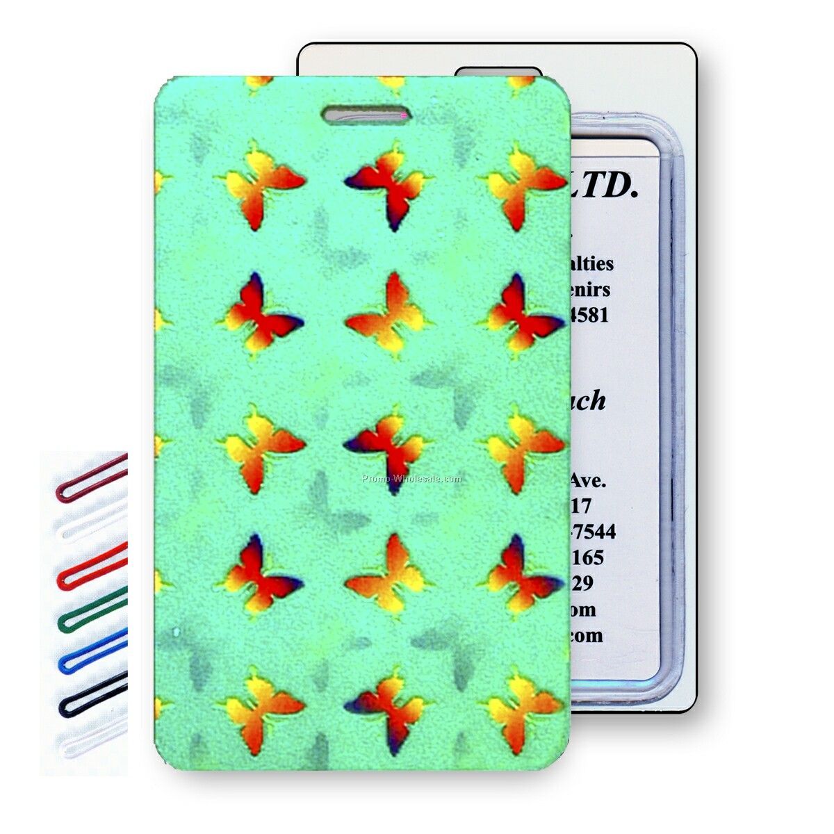 Lenticular Luggage Tags - Stock / Change Color / Multi-color Butterflies