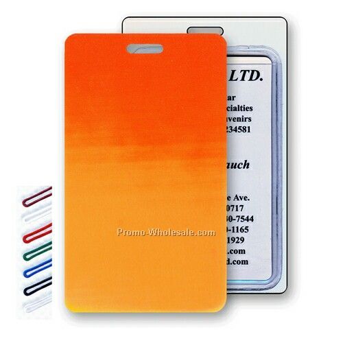 Lenticular Luggage Tags - Stock / Change Color / Yellow, Orange