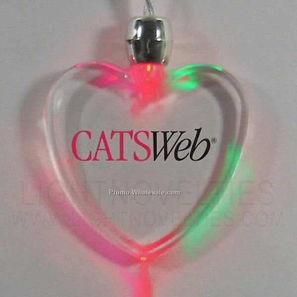 Light Up Pendant Necklace (Blinking) - Heart