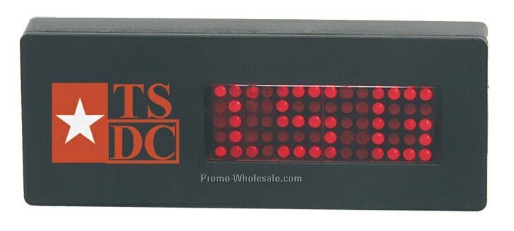 Light-up LED Rectangle Message Name Tag