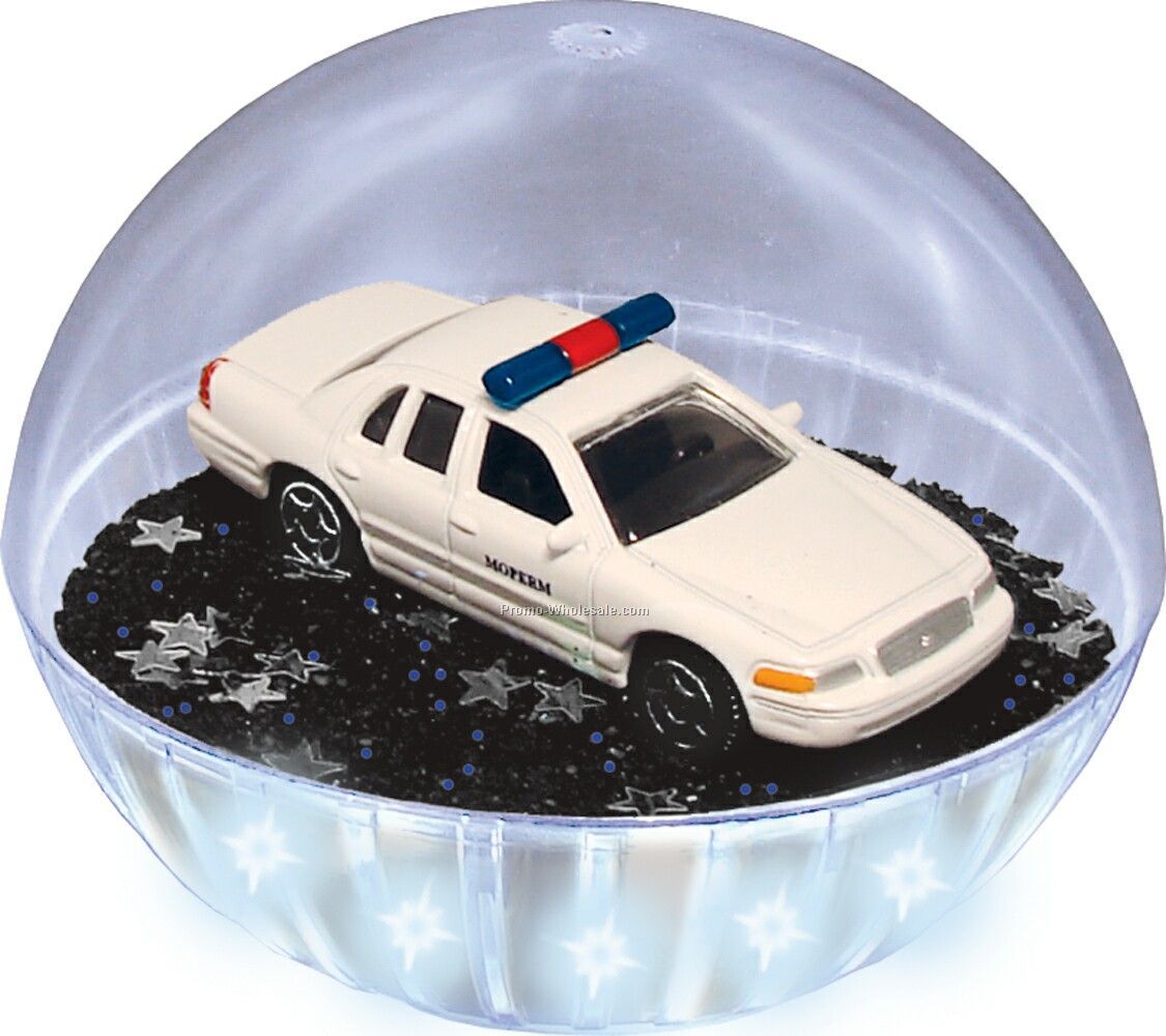 Lighted Mobile Crystal Globes/Police Car