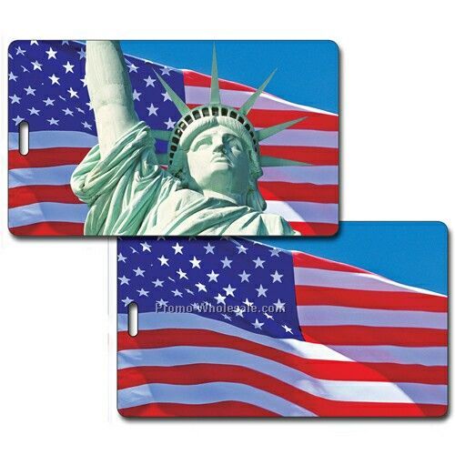Luggage Tag 3d Lenticular Statue Of Liberty Stock Image - Imprint Product