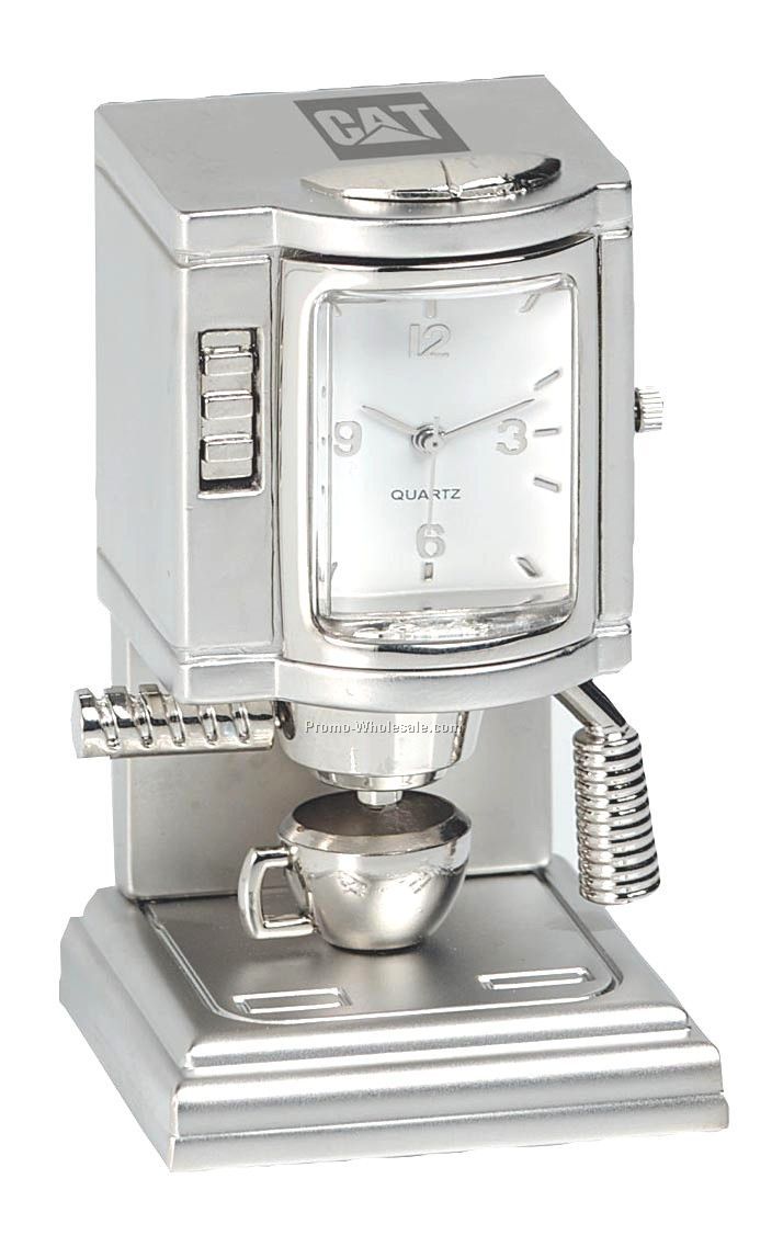 Metal Coffee Maker Clock