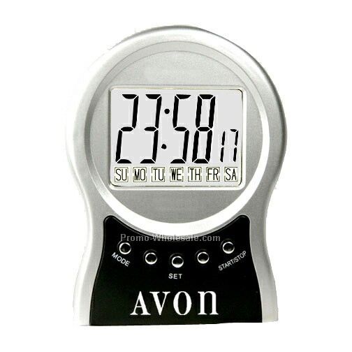 Mini Desktop Lcd Digital Alarm Clock W/ Transparent Display