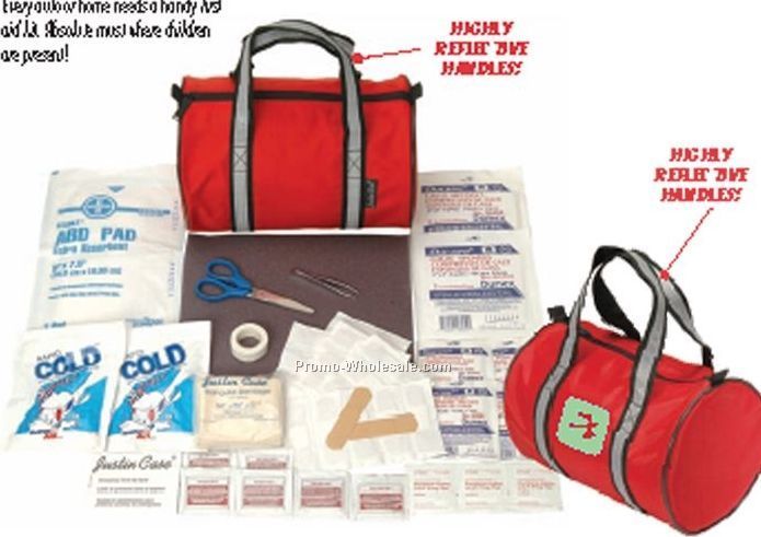 Mini First Aid Duffel Kit W/ Reflective Handles