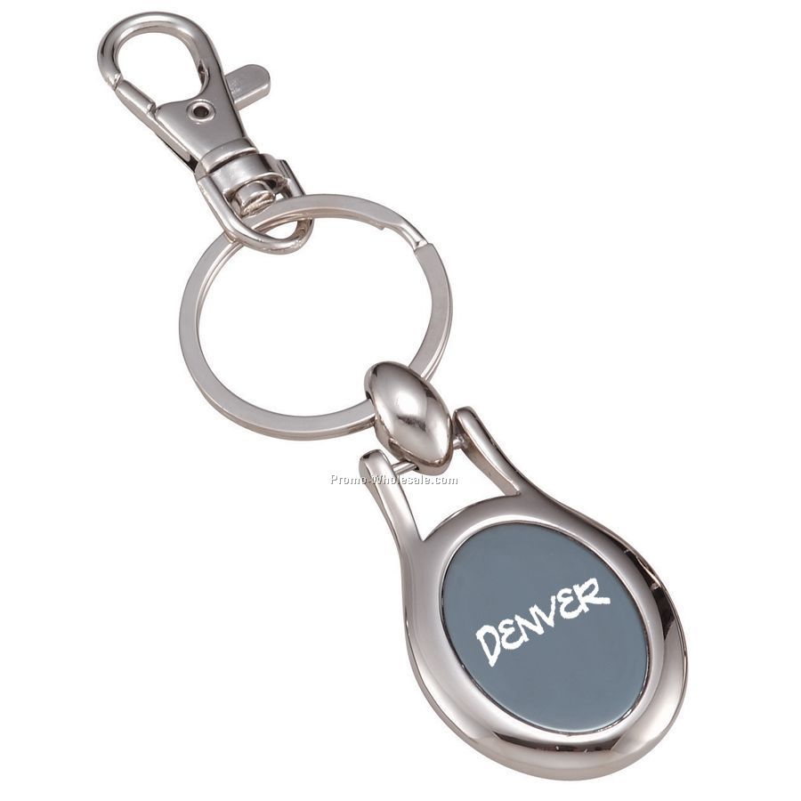 Oblong Metal Key Tag