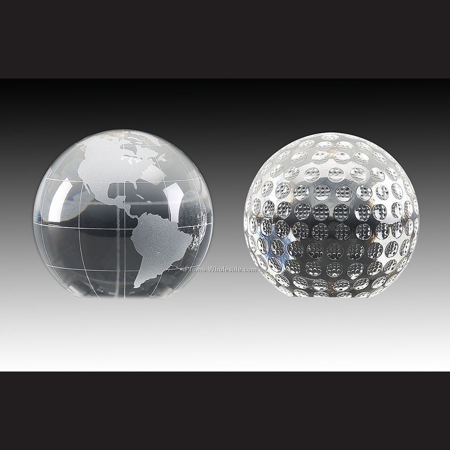Optical Crystal Globe Sphere W/ Flat Bottom