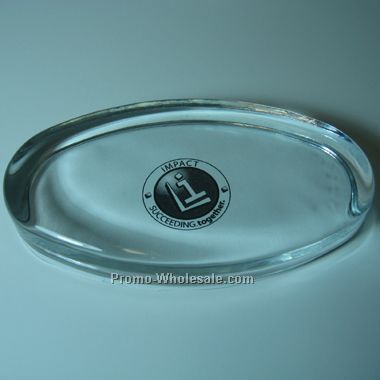 Oval Glass Paperweight