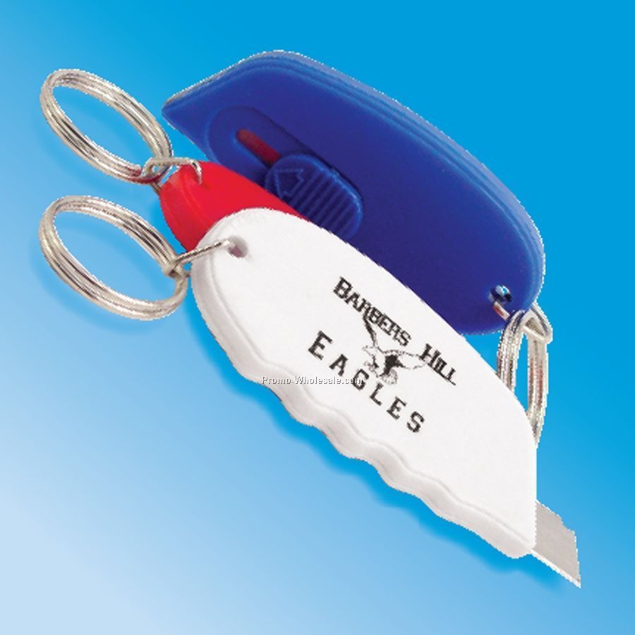 Oval Retractable Cutter With Key Ring