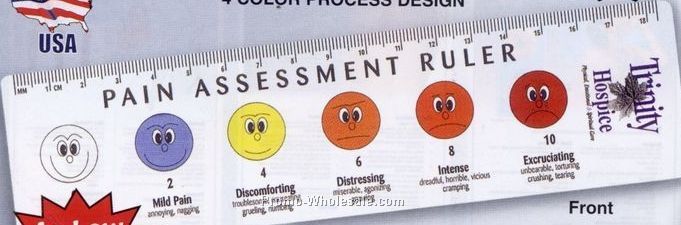 Pain Gauge And Ruler With 4 Color Process Front / Back